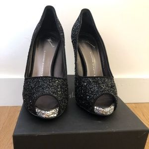 Giuseppe Zanotti glitter peep toe pumps
